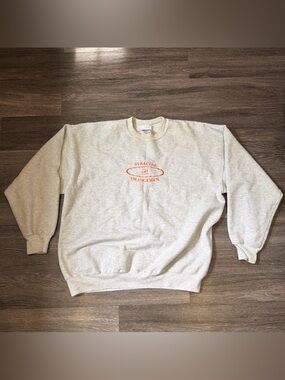 Hanes Heavyweight Sweatshirt Syracuse Orangemen Grey Mens Extra Large